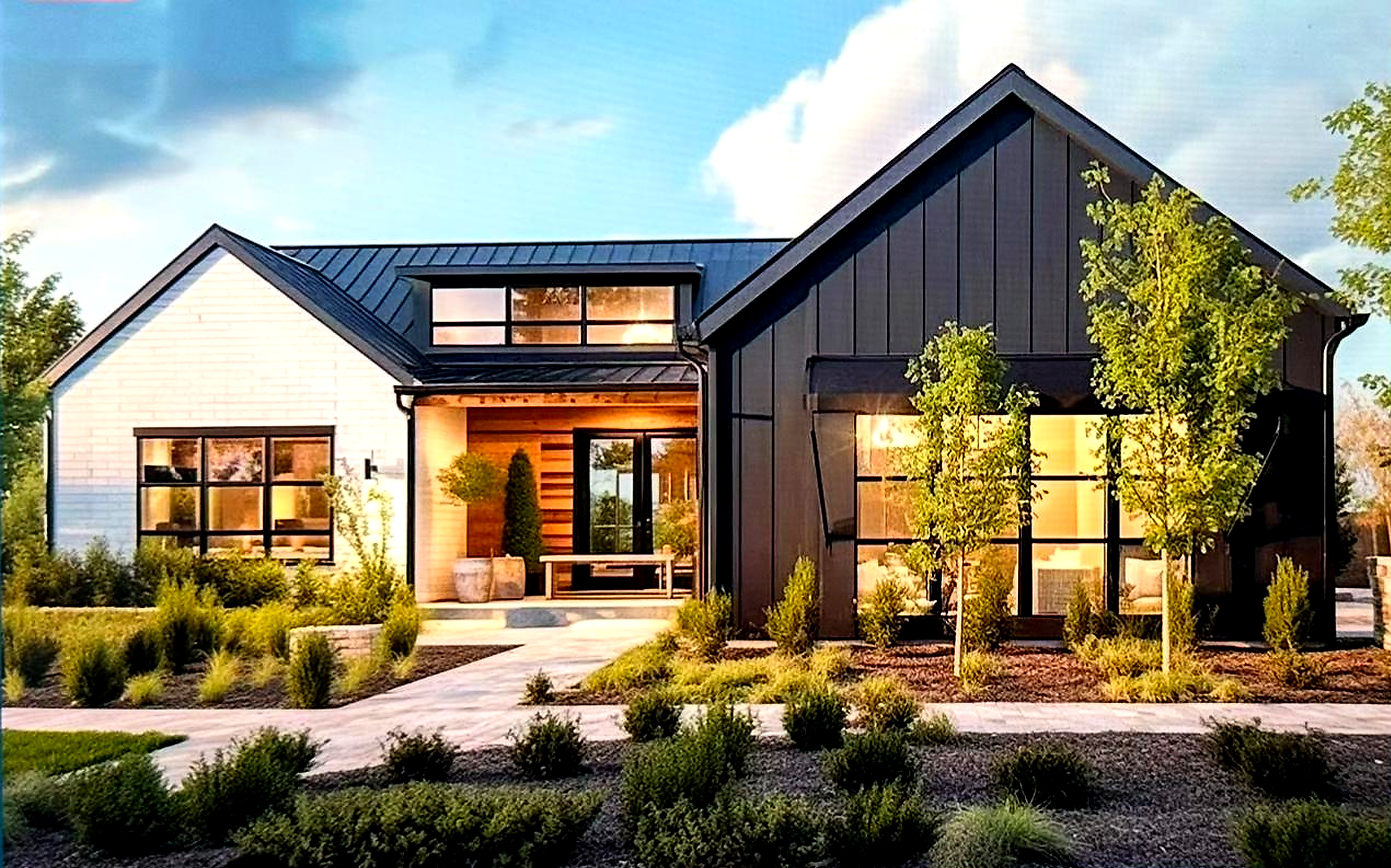 Mid-sized home with clean architectural lines