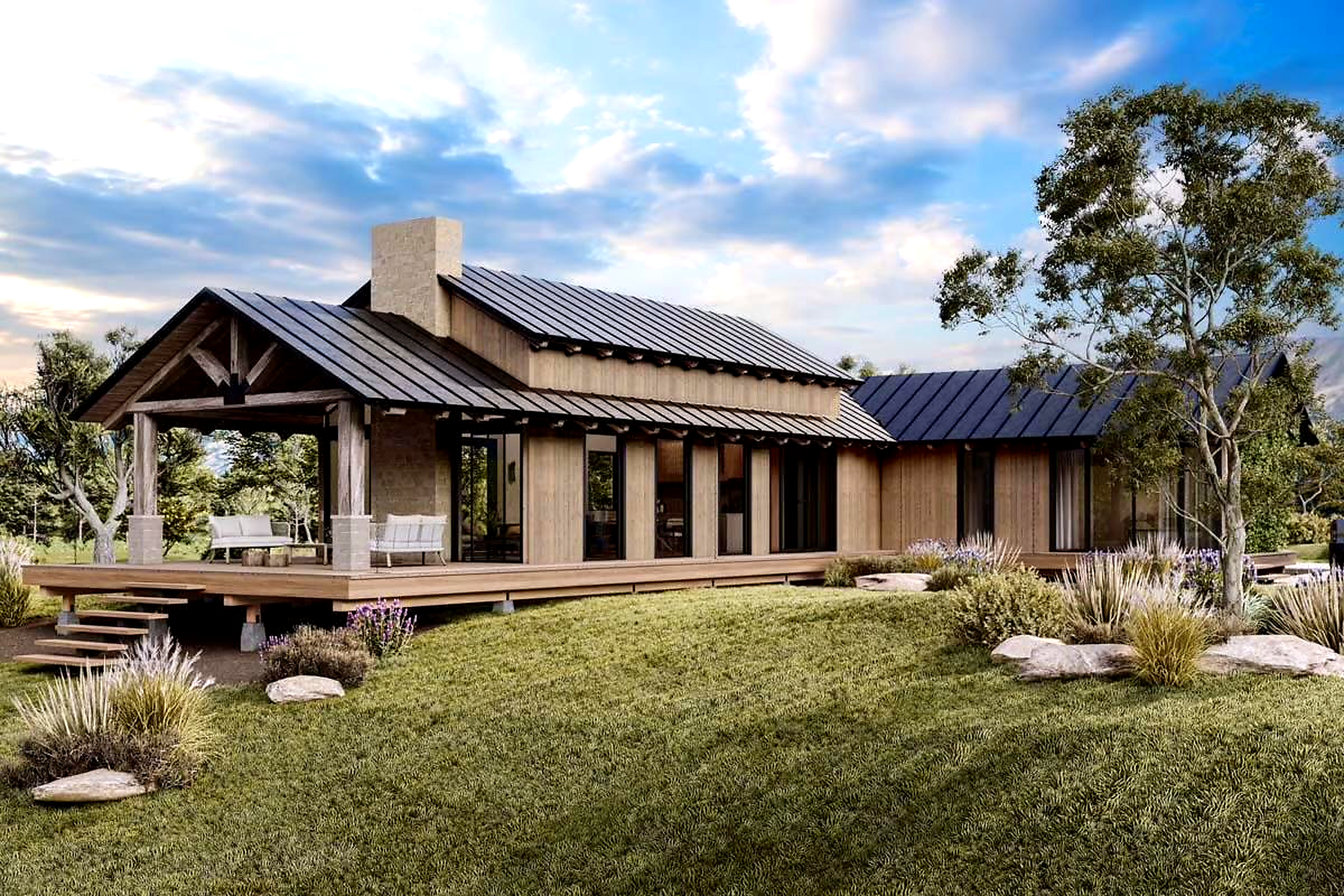 Elegant mid-sized residence in the landscape