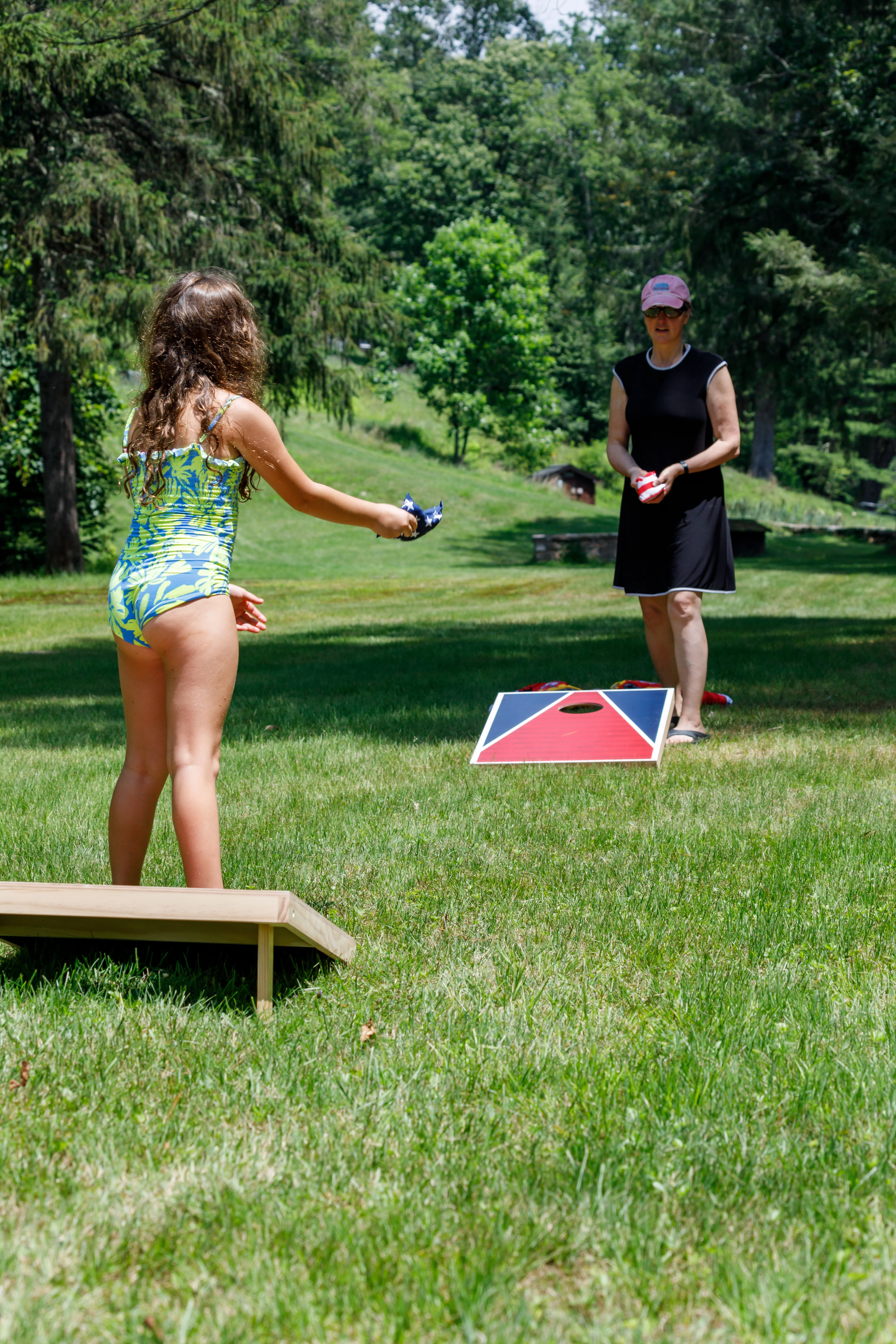 Cornhole fun at a Graystones gathering