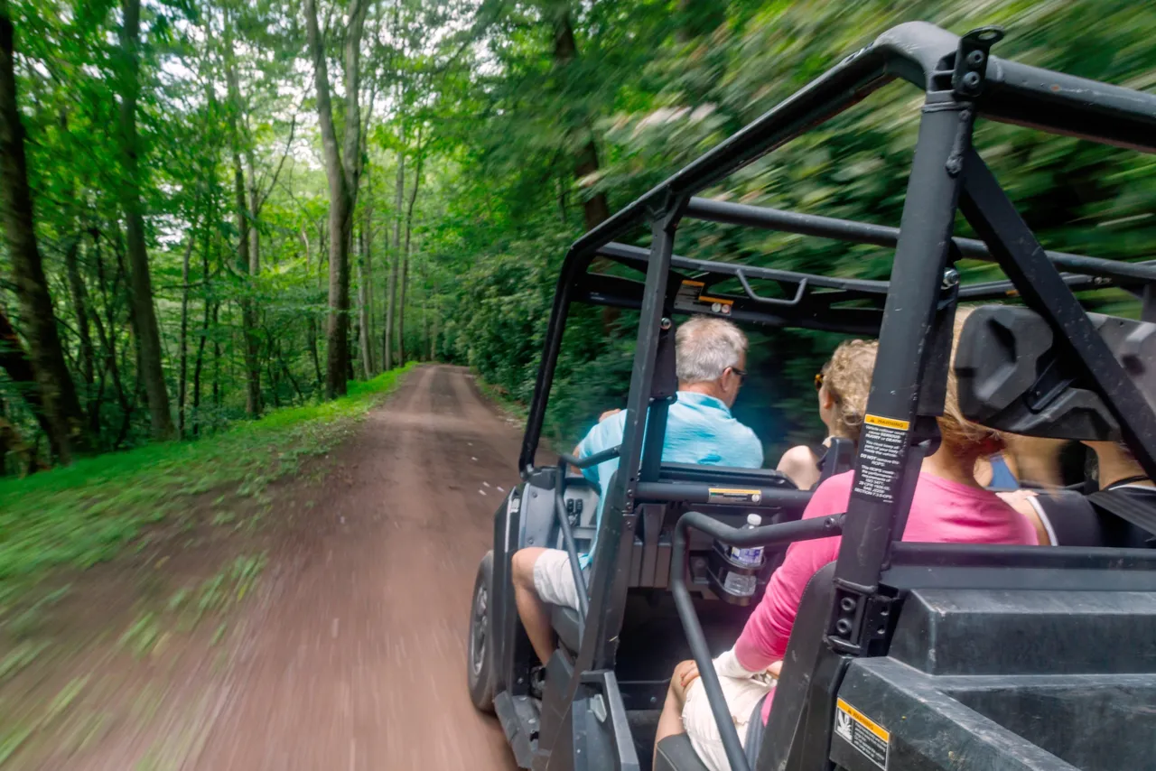 Jeep trail tour through the preserve